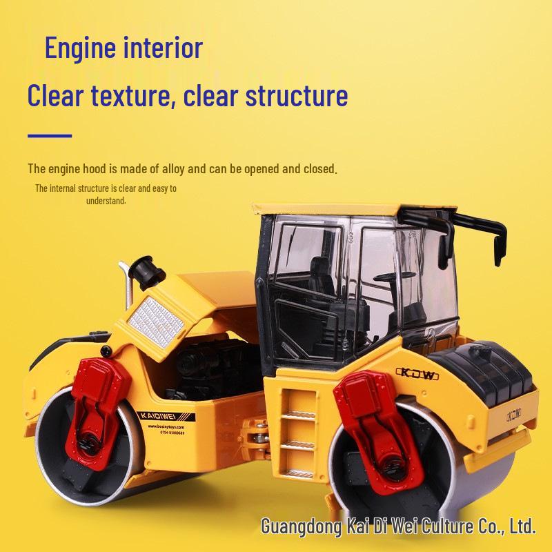 Kaidiewei Alloy Steel Wheel Bulldozer Toy Model Roller Ornament