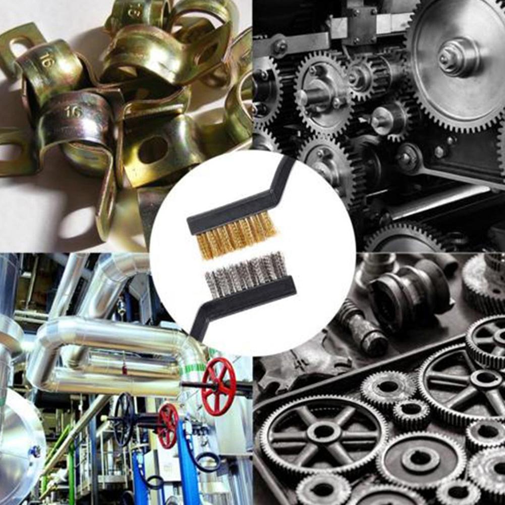 Brass Brushes Nylon Brush Rust Scratch Welding Slag 6pcs/Set