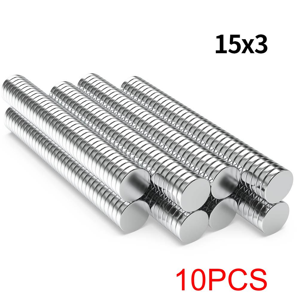 Super Strong Neodymium Magnet N35 NdfeB Permanent Magnetic imanes Round Powerful Magnets Refrigerator 15x1 15x2 15x3 15x4 15x5