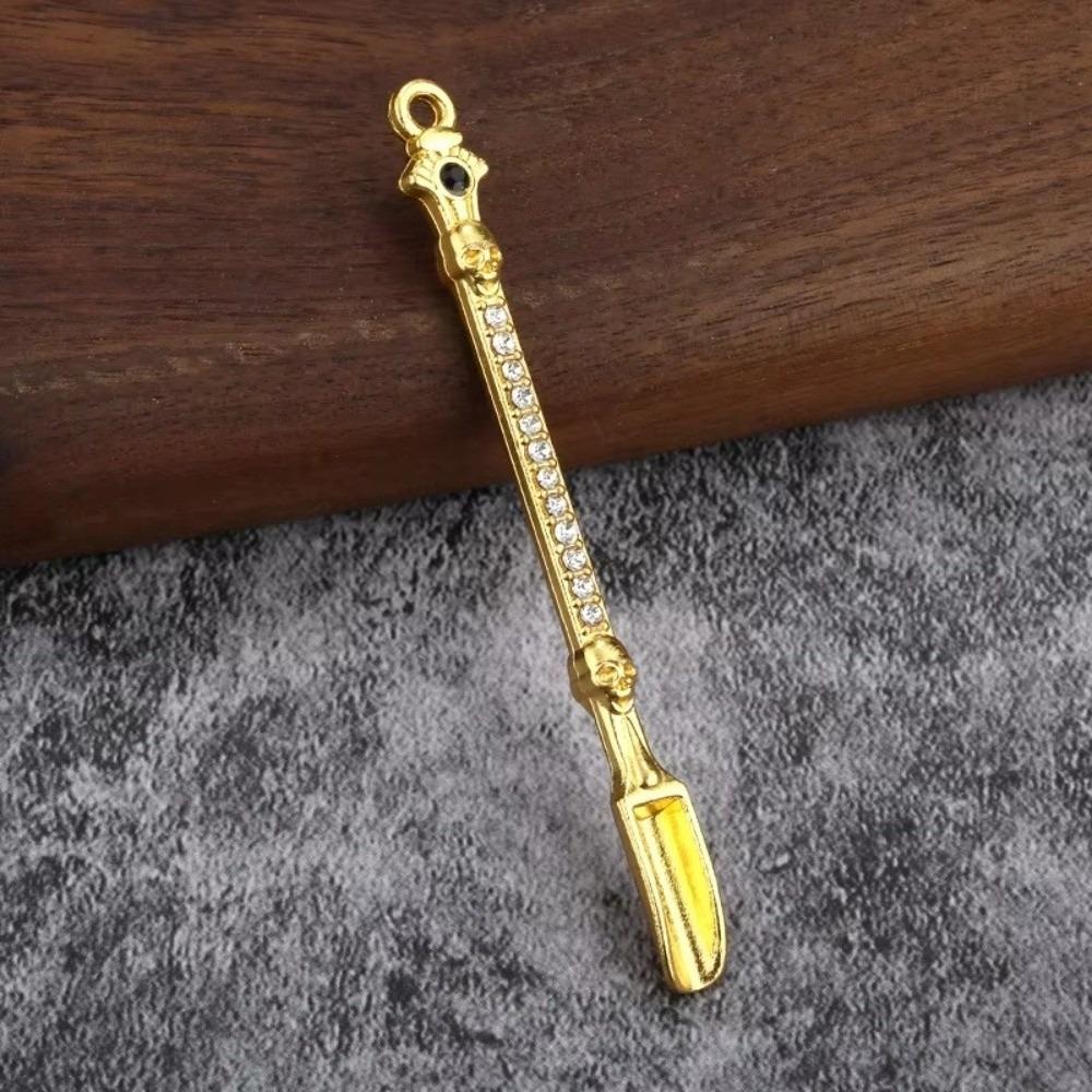 

Creative Thicken Metal Spoon Small Coffee Mini Shovel Long Handle Micro-tuning Tea Spoon Tea Preparation золотий
