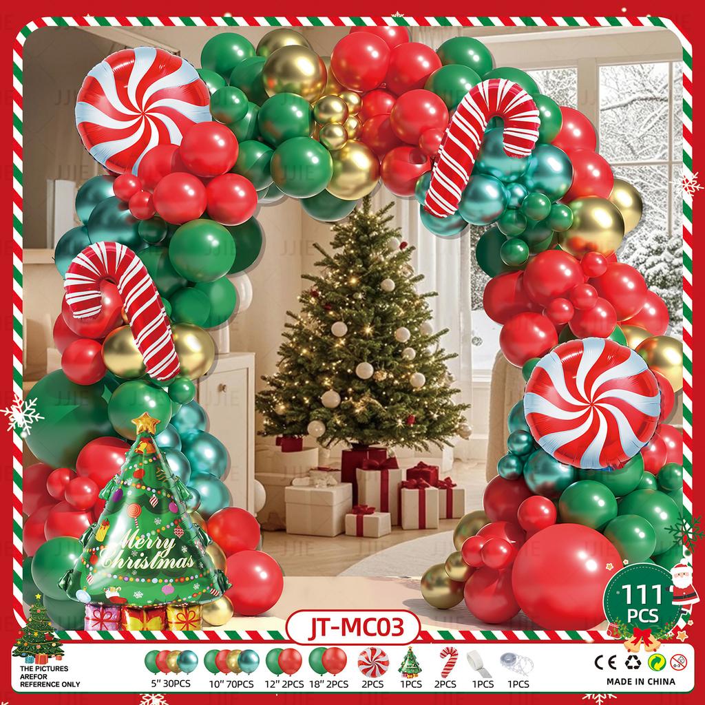 Xiyin Tiktok Temu Christmas Balloon Set Cane Elk Ornament Party