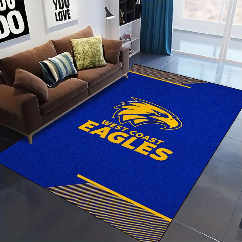 West Coast Eagles Teppich für Wohnzimmer Schlafzimmer Zuhause Sofadekoration, Kinderspiel Rutschfeste Bodenmatte