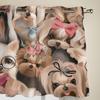 Cute Dogs Pets Pattern Window Curtains For Living Room Luxury Bedroom Decor Drapes Kitchen Window Treatments Curtains