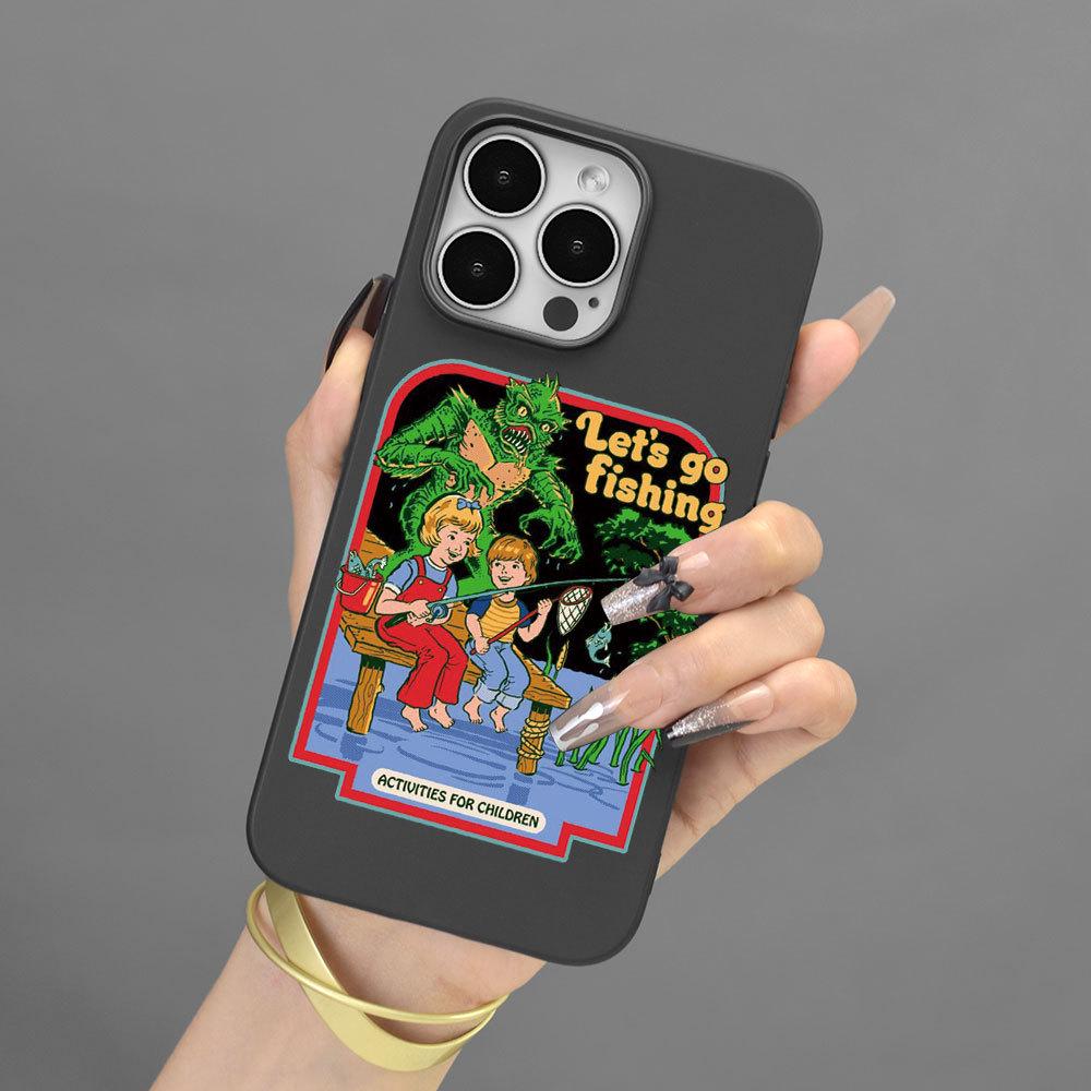 

Защитный чехол для Apple iPhone 15 Cartoon Full-Cover Lens iPhone 14 Plus чёрный
