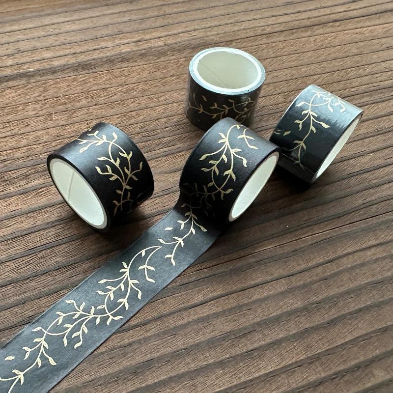 Retro Washi Tape Goldfolienmuster Serie Kunst DIY Handkonto Collage Geschenkdekoration Studenten Schreibwaren Bastelklebeband