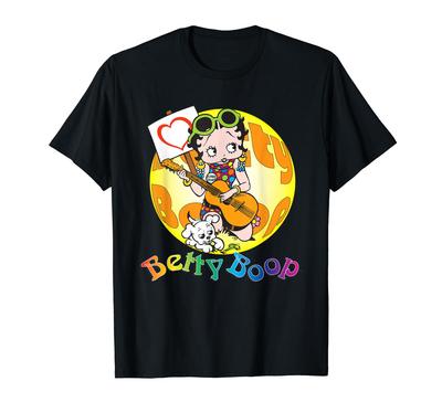 Betty Boop Groovy Guitar 70s T-Shirt