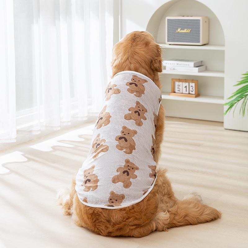 Frühling und Sommer Hund Golden Retriever Großer Hund Atmungsaktiv Dünn Koreanische Version Bärenhund Weste Mittelgroßer und Großer Hund Haustier Hund Kleidung