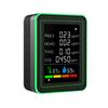 6 In 1 Air Quality Monitor Portable Temperature Humidity PM2.5 HCHO TVOC CO2 Detector Accurate Carbon Dioxide Meter for Indoor