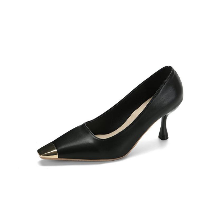 Fashion 2025 New In Leather Women  Shoes Sandals Flat Bottom Color Hollow Thick Heel Chaussure Femme Zapatos Mujer Sandalias Sapatos