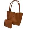 French Style PU Leather Shoulder Bag Simple Casual New Design Tote Bag Retro Underarm Bag  Travel