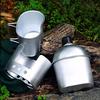 Militärische Camping-Lunchbox Rucksackwandern mit Abdecktasche Holzofen Tassen-Set Kochgeschirr-Set Feldflasche Tasse