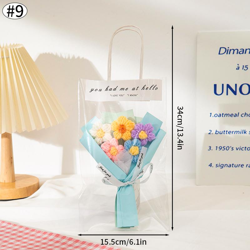 Mini Knitted Bouquet Girlfriend Creative Birthday Valentine's Day Gift Artificial Simulated Small Bouquet Wedding Companion Gift