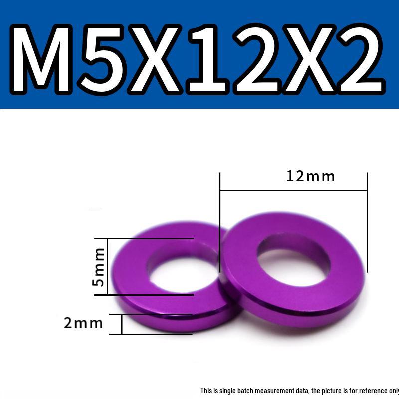 Colorful Aluminum Alloy Flat Washer & Spacer (M4/M5/M6/M8)