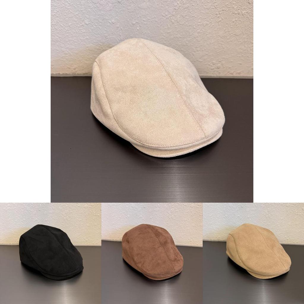 Simple Suede Cap With Short Brim For Casual Wear And Sun Protection