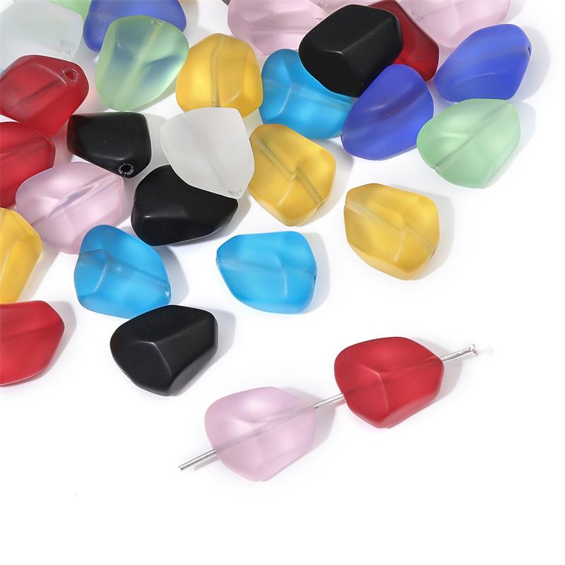 

Хрустальные стеклянные бусины с плоским камнем, матовая поверхность, свободные бусины-разделители для DIY ожерелья, браслета, изготовления ювелирных изделий 20pcs разноцветный