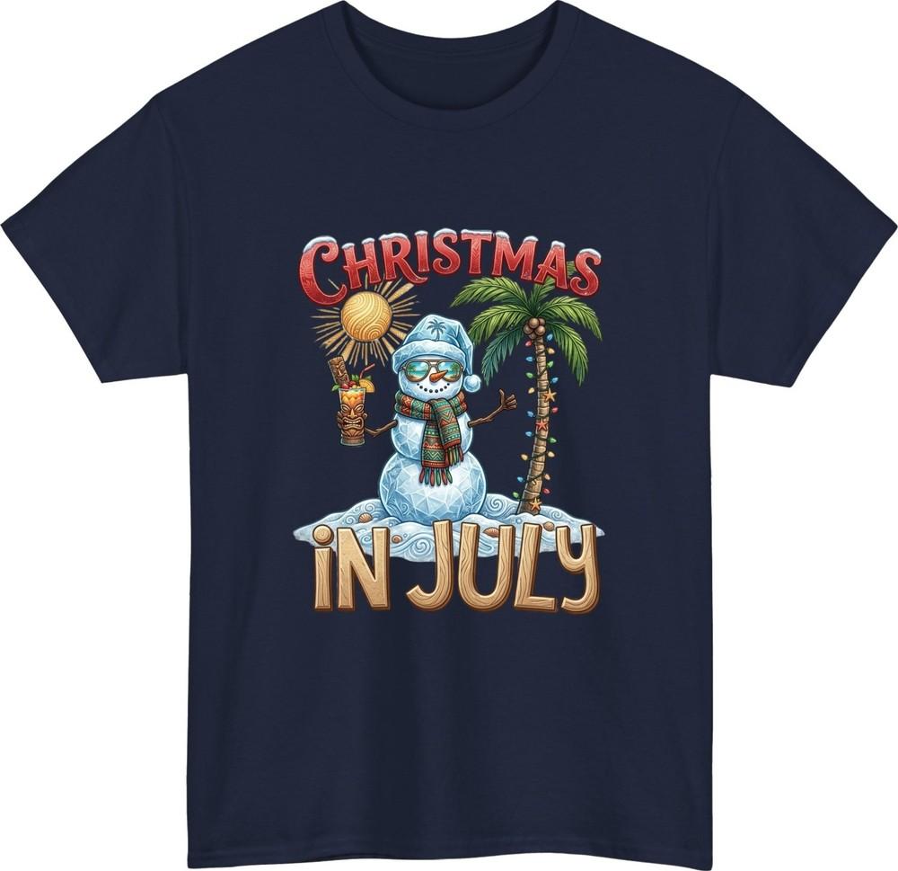 Christmas In July SnowUnisex TShirt Funny Festive Shirt Party Gift For Tee Top S