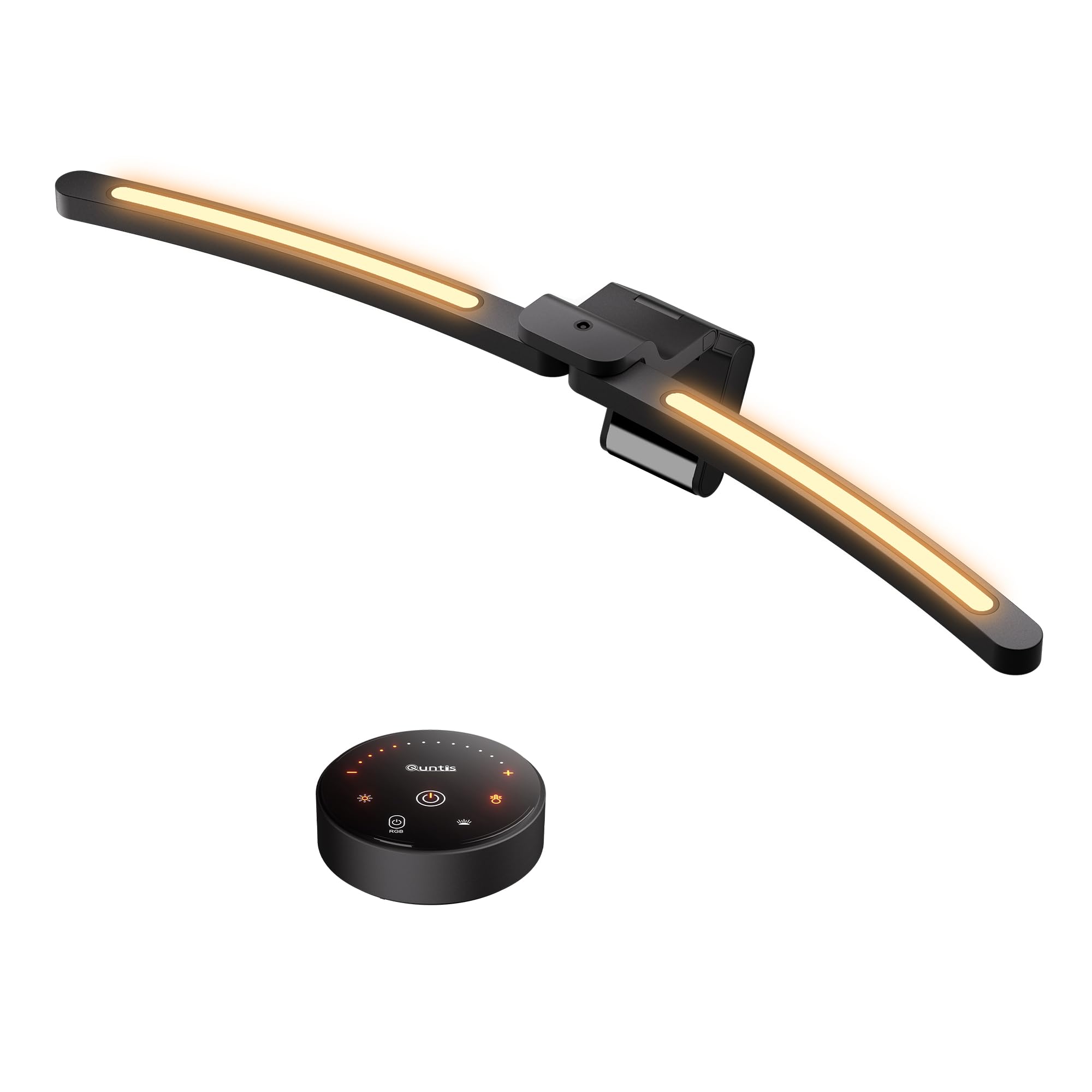 

Quntis Monitor Light, 1000R Curved, Dual Adjustable Light Bar with Backlighting, Remote Control, High Color Rendering Ratio (Ra98), Asymmetrical