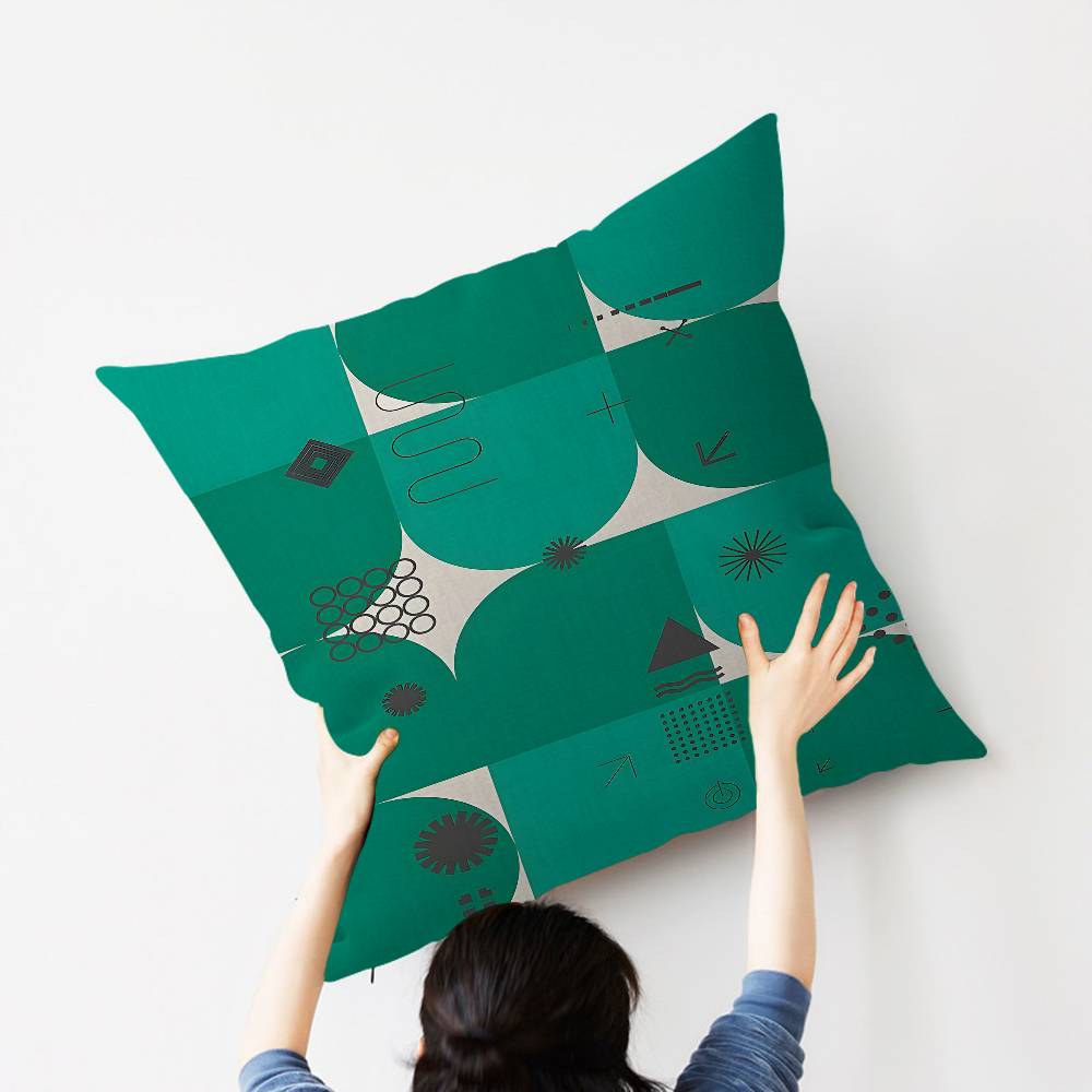 Abstract B-Bauhaus Geometry Cushion Cover Car Throw Pillow Case For Sofa Car Christmas Gift 40X40Cm 45X45Cm