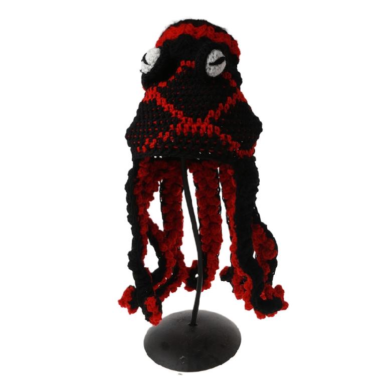 Fun Octopus Knit Gradient Beanie Hat Halloween Costume Cover Cap for Men Women