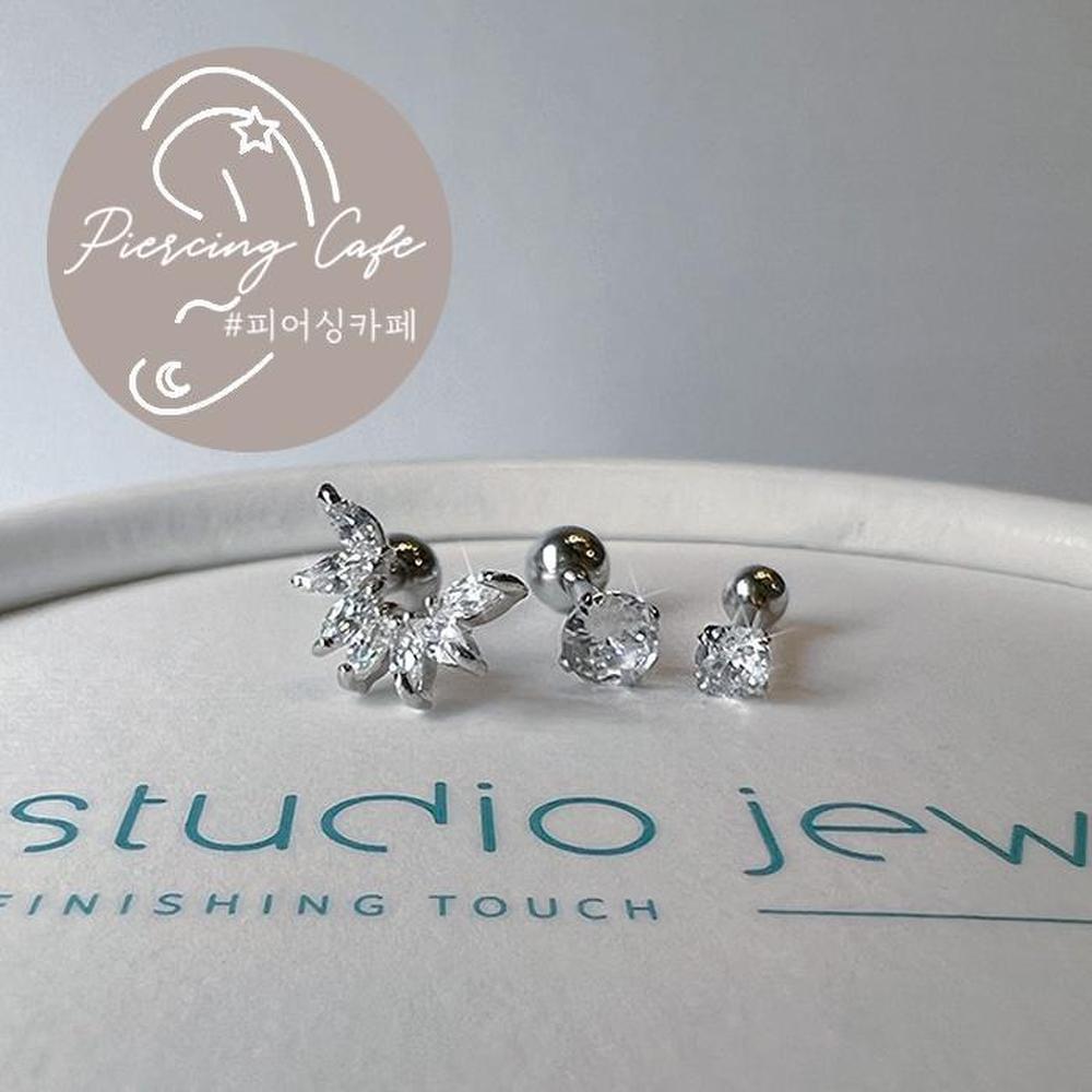 1+1+1 Milky Way In the Night Sky Cubic Piercing 3-Piece Set (S8682231)