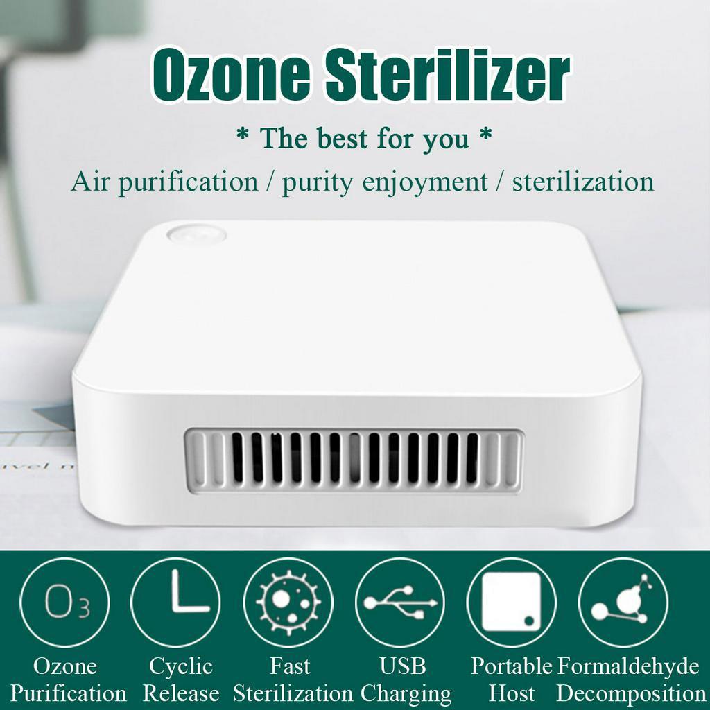 New Portable Ozone Generator Deodorizer Sterilization Air Purifier Mini Ozone Machine USB Rechargeable For Home Car Clear Odor