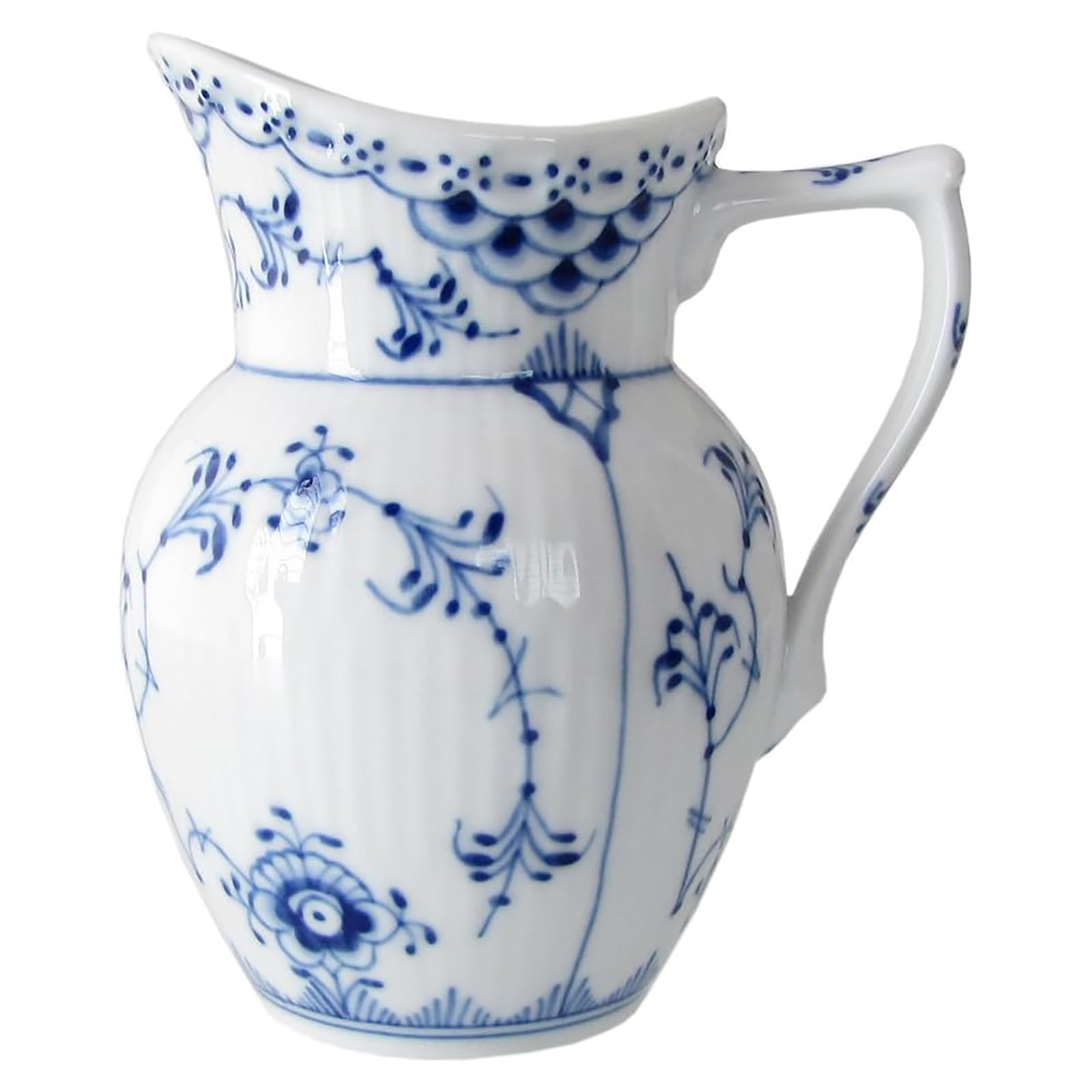 [Официально импортировано] Сливочник Royal Copenhagen Blue Fluted Half Lace, Белый, Большой, Свадебный подарок, 1017213