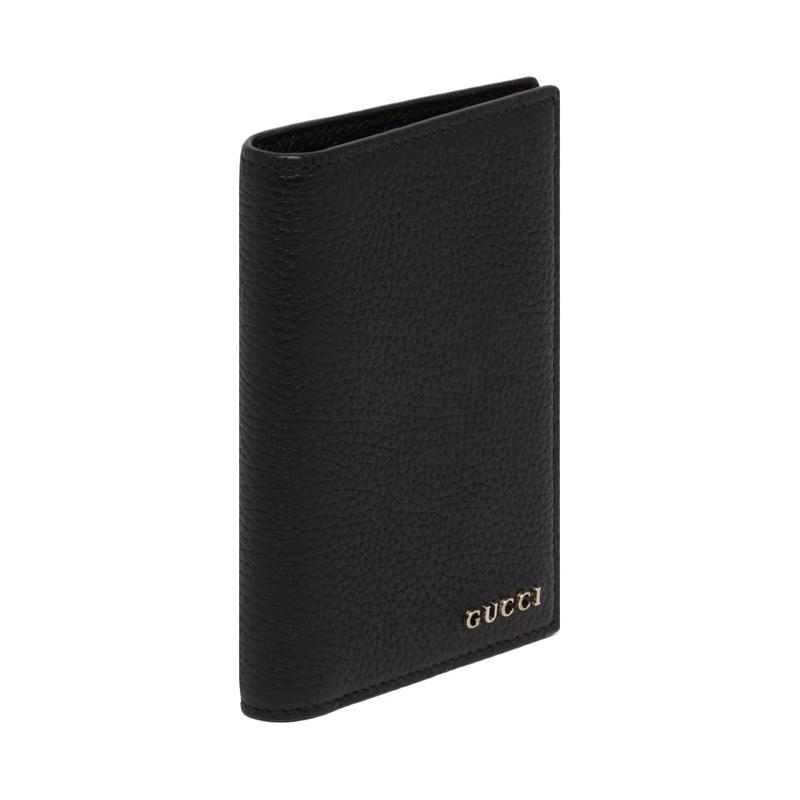Gucci Silver brand logo 20% off leather wallet men's black