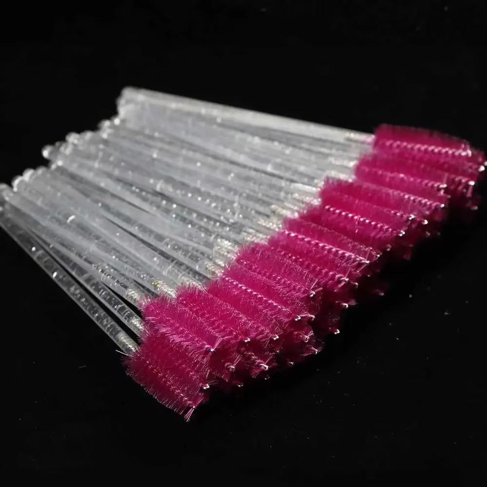 Wholesale 50pcs Disposable EyelashBrushes ExtensionCrystal Eyebrow Brush Mascara Wand Eye Lashes Cosmetic Tool Set Makeup Beauty