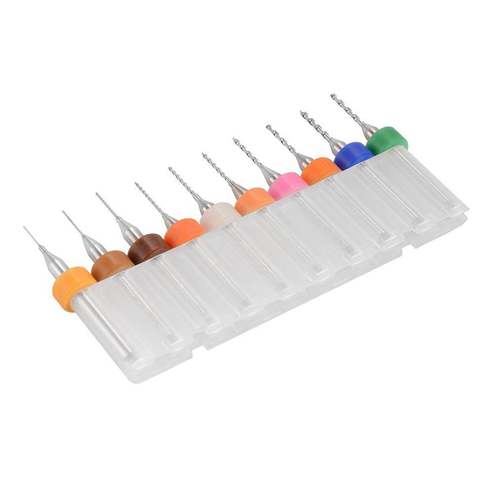 10Pcs PCB Print Leiterplatte Carbide Micro Drill Bits Tool 0.3mm to 1.2 mm 10Pcs PCB Print Leiterplatte Carbide Micro Drill Bits Tool 0.3mm to 1.2 mm