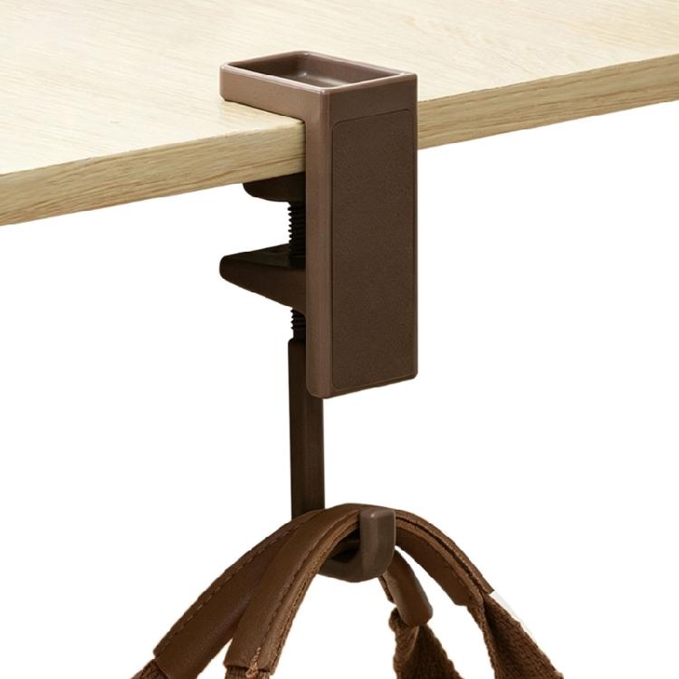 Shelf and Desk Bag Hook with Adjustable Grip, Removable Edge-Mount Backpack Holder for Study Table, Wardrobe Storage