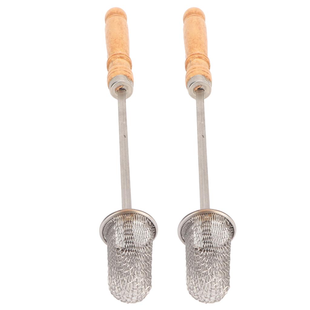 2 Stück Schröpf-Booster Zündstab Baumwollkopf Holzgriff Edelstahl Traditionell Wiederverwendbarer Schröpf-Zündstab