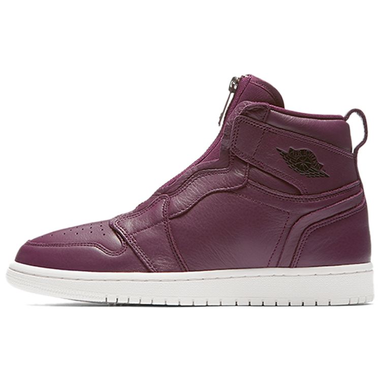 

Air Jordan 1 Retro High Zip Bordeaux Женские кроссовки Red Black-Phantom AT0575-600