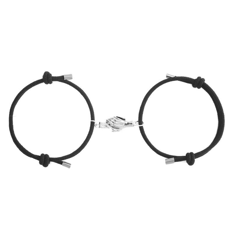 

Noter 2Pcs/Set Lover Bracelet Adjustable Paired Magnet Braclet Romantic Hold Hands Couple Braslet Gift For Girlfriend Joias