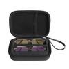 Eyeglasses Travel Carrying Case Scratchproof 2 Slot Sunglass Bag with Straps Shock Resistant Glasses Zippered Organizers