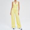 JYL Quick Dry Brushed Yoga Set Hollow Back High Waist Outfit