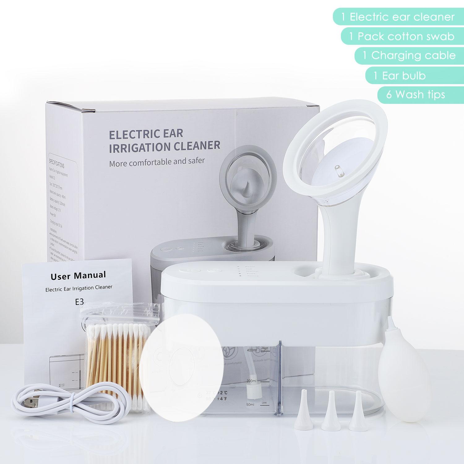 

Электрический очиститель для ушей с водой, ушная сера, система ирригации, безопасная чистка ушей, наборы для чистки ушей для взрослых и детей белый