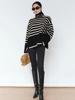 Striped Turtleneck Sweater Women's Pullover Jacket