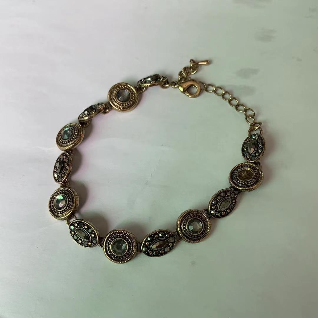 Старинный золотой ретро-средневековый чешский браслет с бриллиантами — фото 6