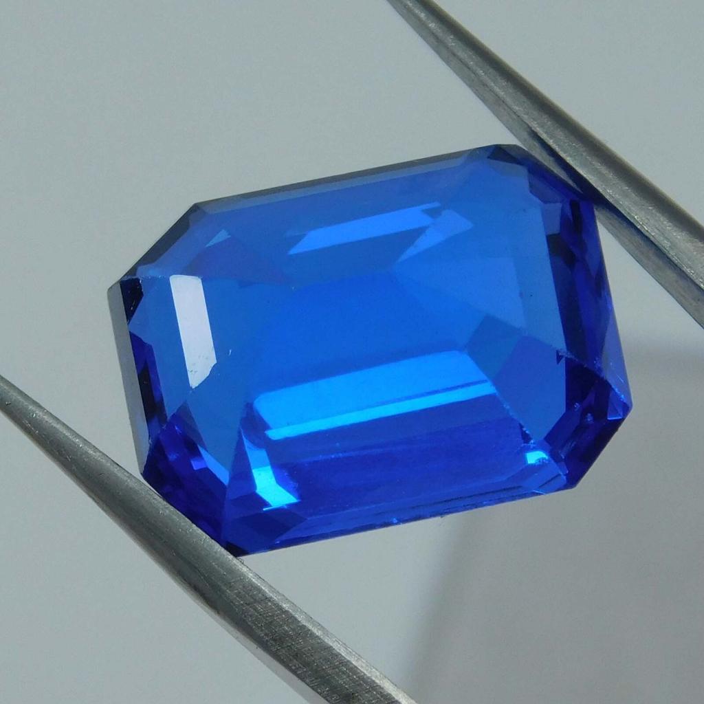 Natural Blue Sapphire Loose Gemstone Emerald Shape 10 ct September Birthstone for Gem Collections