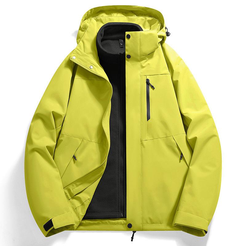 New Outdoor Jacket Three-in-one Detachable Outdoor Fleece Autumn and Winter Windproof Waterproof Warm Jacket