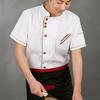 Chef Top Unisex Pocket Lightweight Comfortable Short Sleeve Stand Collar Catering Breathable Easy To Wash Chef Shirt for Work