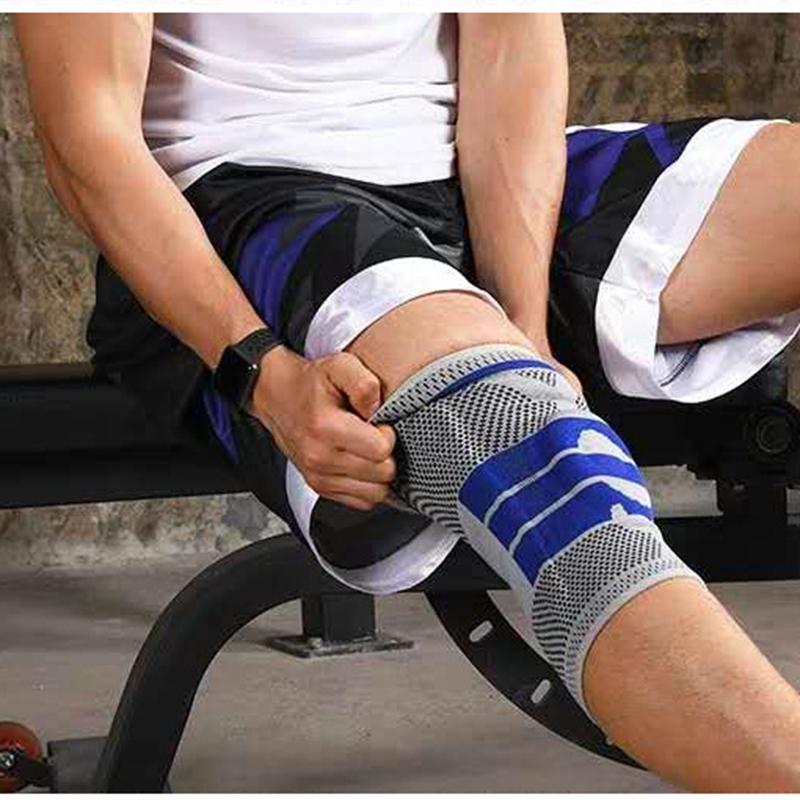 

Knee Brace Silicone Sleeve Knee Pads Arthritis Knee Wraps Protector For Joints Support Meniscus Compression Protection Sport L