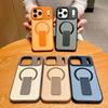 iPhone 17 Pro Max Magnetic Stand Case, Matte Skin-Feel, Solid Color Protective Cover
