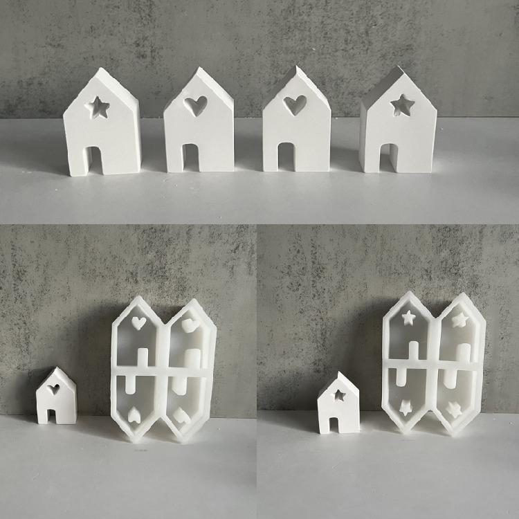 Hausform Gussformen Silikonform Stern Haus Kerzenformen Backformen