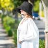 QUEENHEAD UV Protection Light Large Cool UV Shade Slimming Wide UV XL Black Women's Hat, 100% Blocking, Size, Hat, Face, Brim, Protection, (58-61cm) -