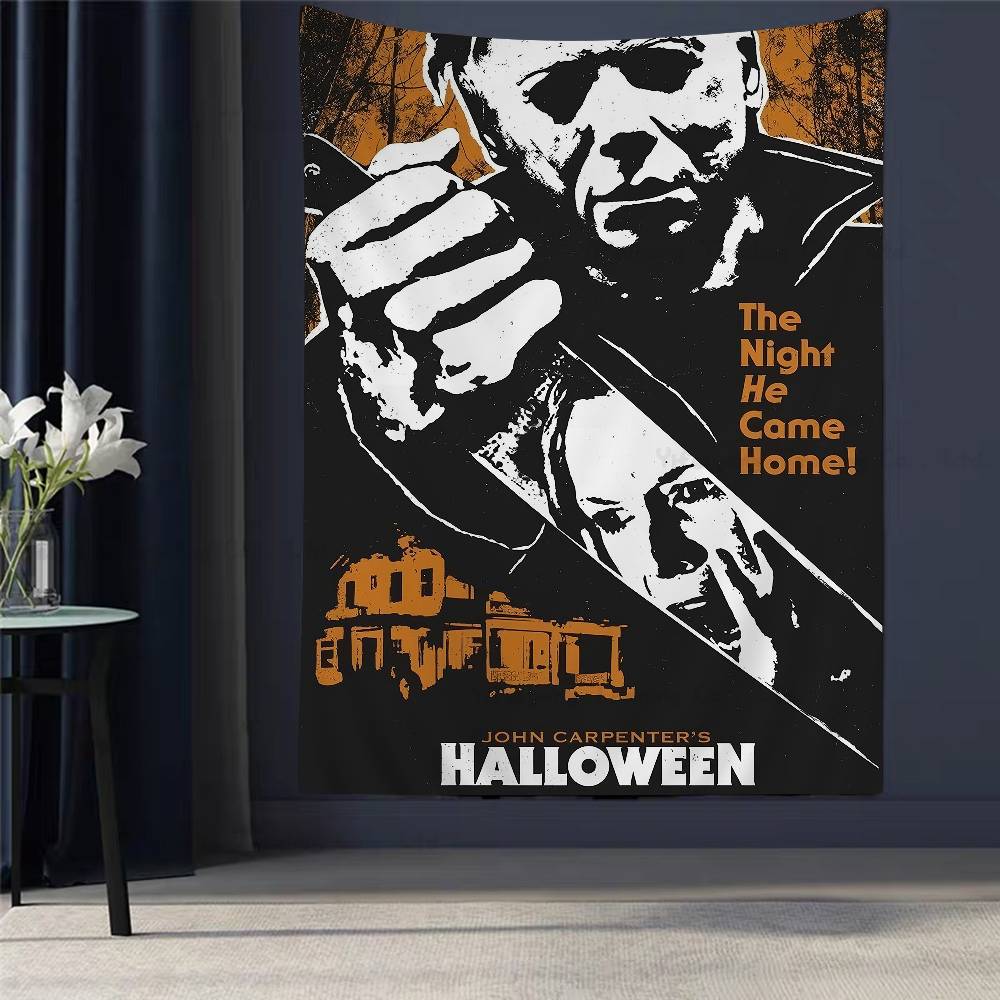 Classic Horror Movie Characters Michael Myers Halloween DIY Wall Tapestry Art Science Fiction Room Home Decor Wall Art Decor