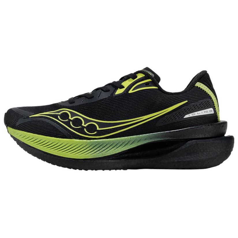 Saucony Idling Lightweight Comfortable Slip-Resistant Durable Low-Top Running Shoes Unisex sneaker Black Green S28191-5