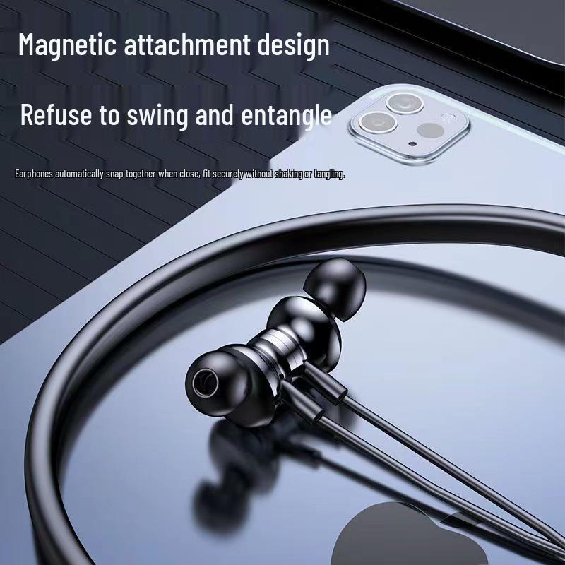 Bluetooth 2025 Neckband Earphones: Wireless, High Sound Quality, Long Battery Life, Perfect for Sports.