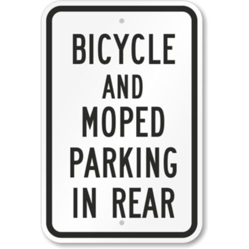 Bicycle Moped Parking Aluminum Weatherproof SignAluminum 20x30cm(7.8x11.8inch)