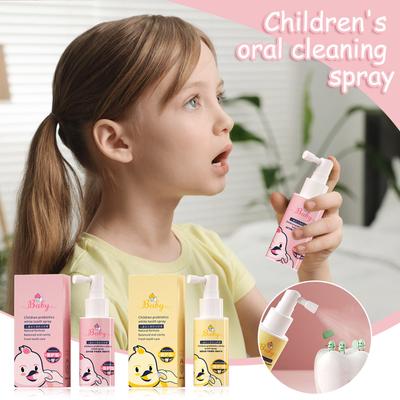 Kids Oral Spray, Toddler Toothpaste Helper for Cavity and Fresh Breath, Children Anticavity with Fluoride Free for Newborn To Preschoolers,40ml
